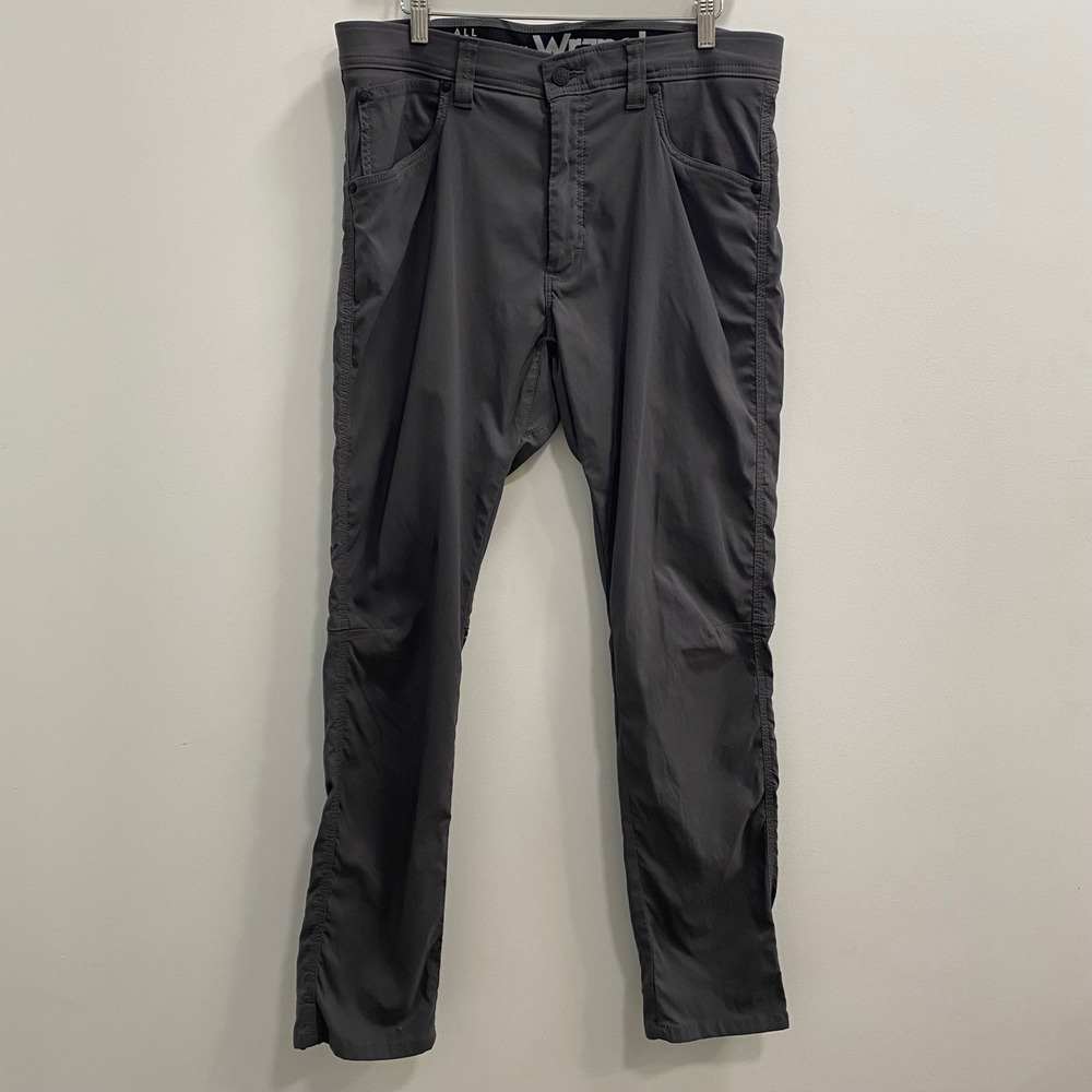 Wrangler Pants Mens 34x32 Grey All Terrain Gear ATG Straight Outdoor Rugged